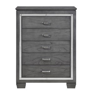 Allura 5 Drawer Chest GREY