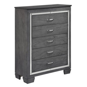 Allura 5 Drawer Chest GREY