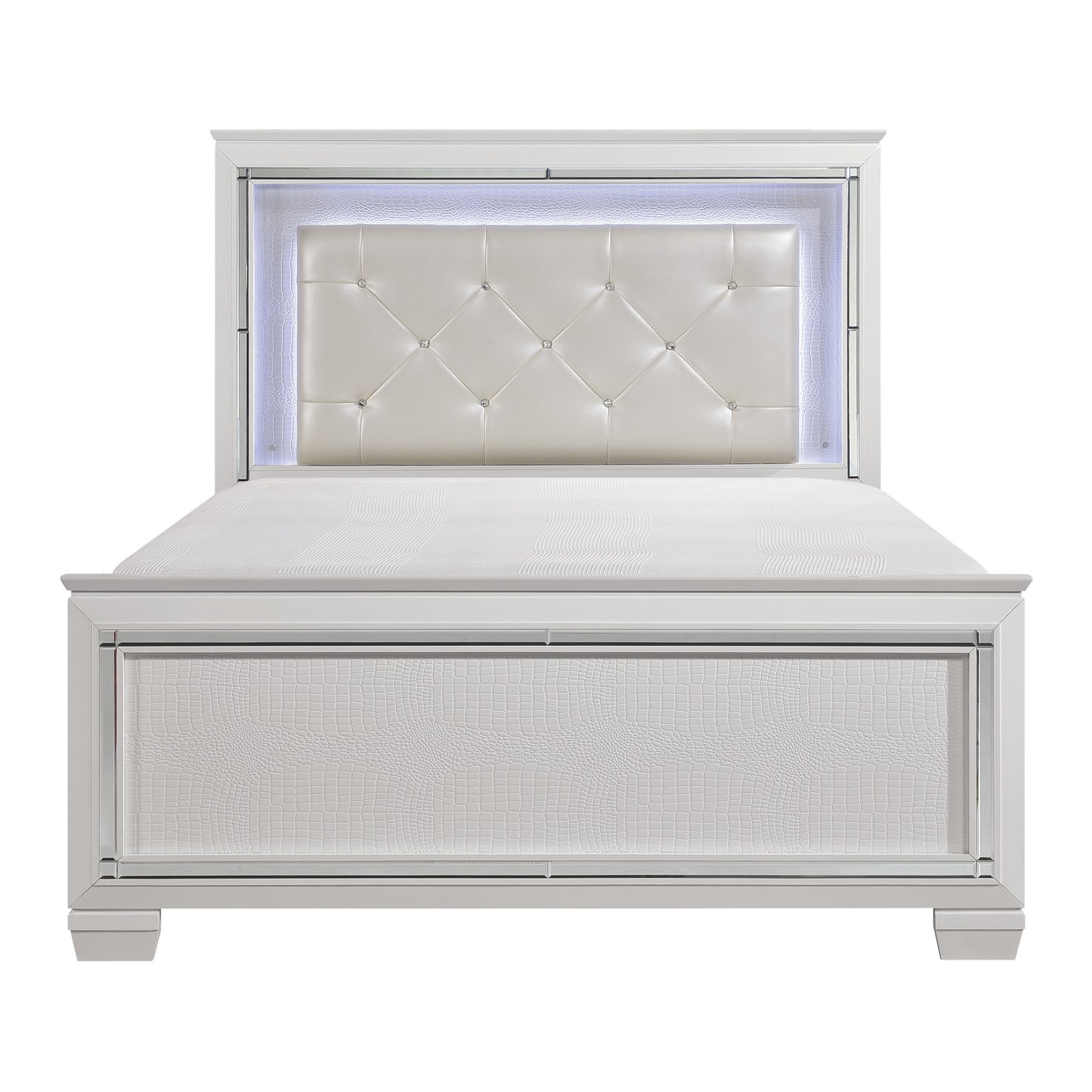 Allura Queen Bed W/LED WHITE