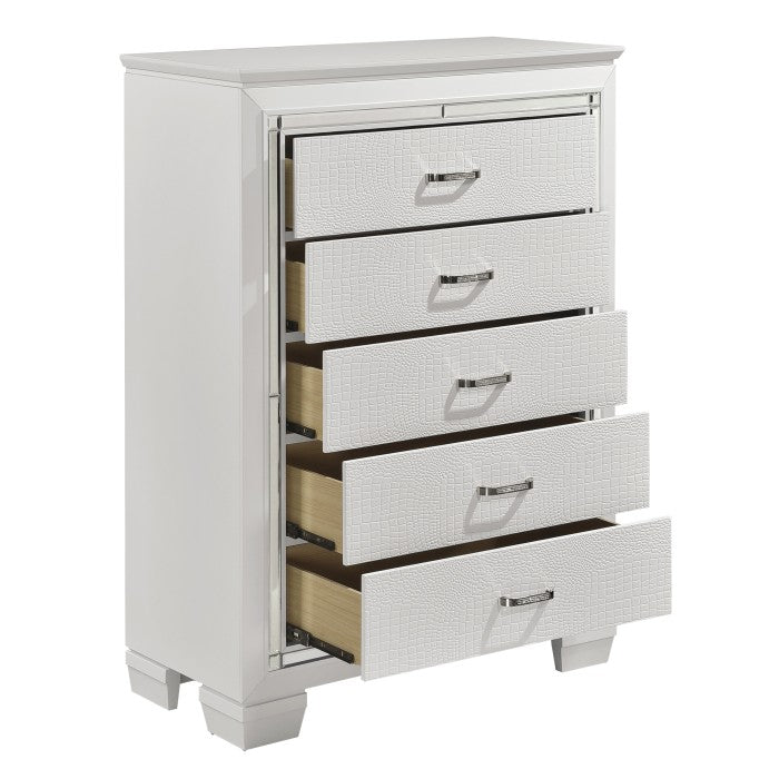 Allura 5 Drawer Chest WHITE