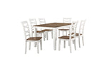 Dobson 7pcs Dinette Set- SOLD IN SET ONLY- CHERRY/WHITE