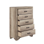Lonan 5 Drawer Chest NATURAL