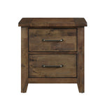 Jerrick Night Stand SOLID WOOD- BURNISHED BROWN