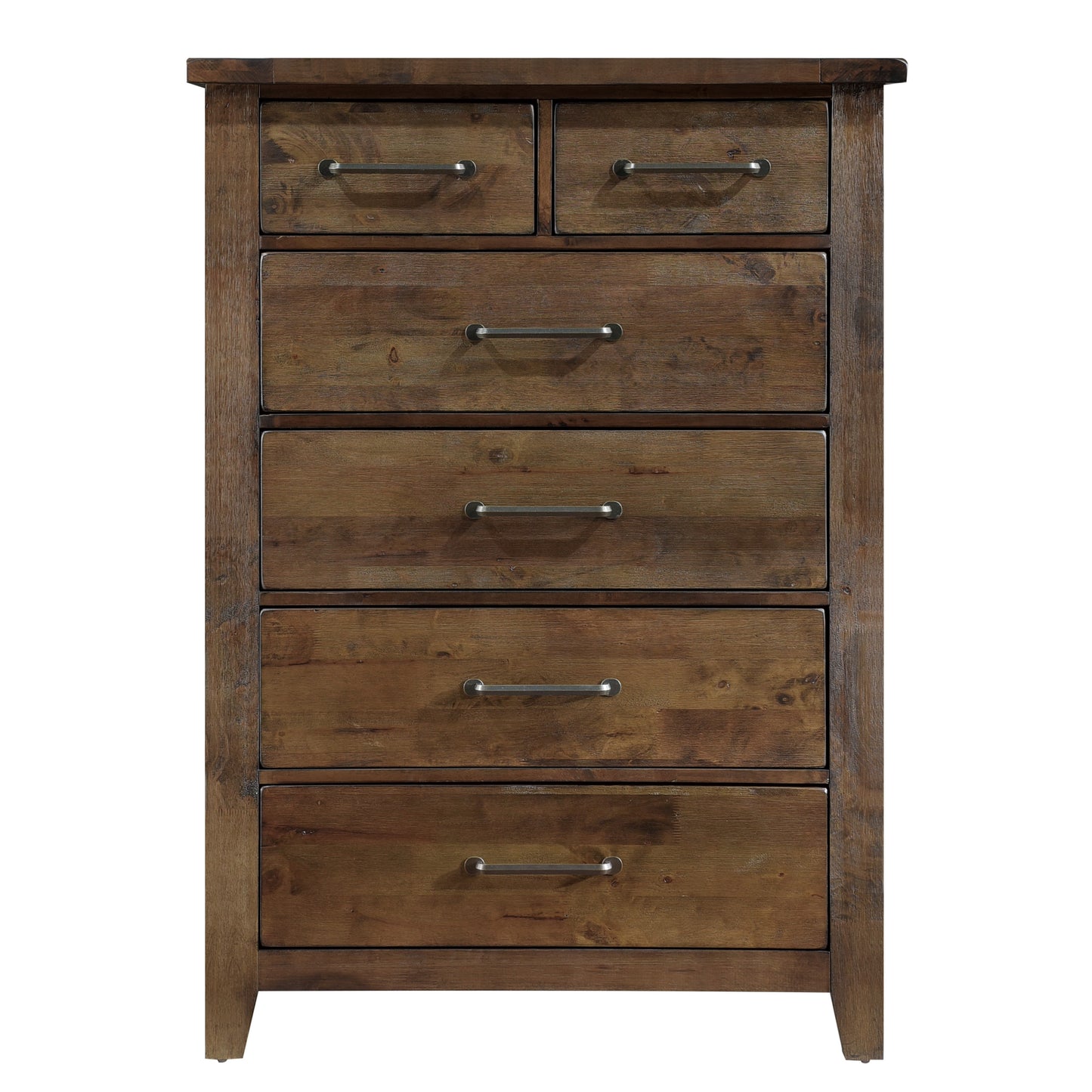 Jerrick 5 Drawer Chest SOLID WOOD - BROWN