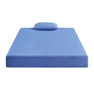 Leo 7" Full Gel-Infused Memory Foam Blue