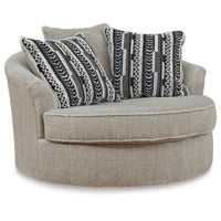 Calnita Oversized Swivel Accent Chair SISAL