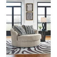 Calnita Oversized Swivel Accent Chair SISAL