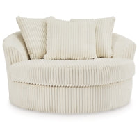 Lindyn Oversized Swivel Accent Chair IVORY