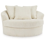 Lindyn Oversized Swivel Accent Chair IVORY