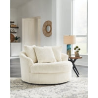 Lindyn Oversized Swivel Accent Chair IVORY