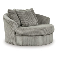 Lindyn Oversized Swivel Accent Chair FOG