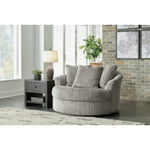 Lindyn Oversized Swivel Accent Chair FOG