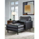 Bryceview Leather Chaise ONYX