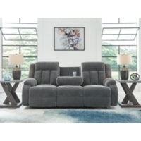 Observation REC PWR Sofa w/Drop Down Table STEEL