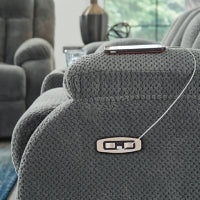 Observation REC PWR Sofa w/Drop Down Table STEEL
