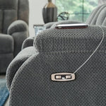 Observation REC PWR Sofa w/Drop Down Table STEEL
