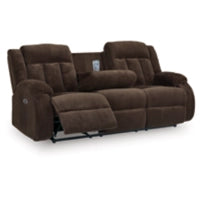 Observation REC PWR Sofa w/Drop Down Table CHOCOLATE