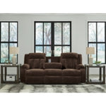 Observation REC PWR Sofa w/Drop Down Table CHOCOLATE