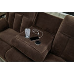 Observation REC PWR Sofa w/Drop Down Table CHOCOLATE