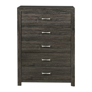 Edina 5 Drawer Chest DARK GREY