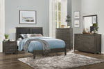 Edina Queen Bed DARK GREY