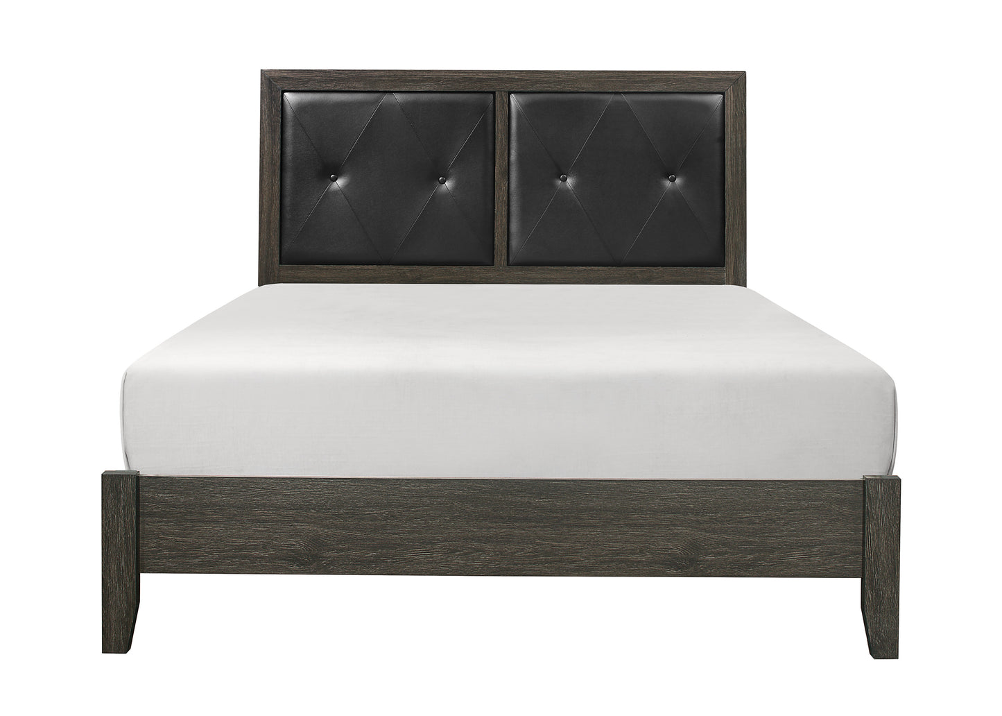 Edina Queen Bed DARK GREY
