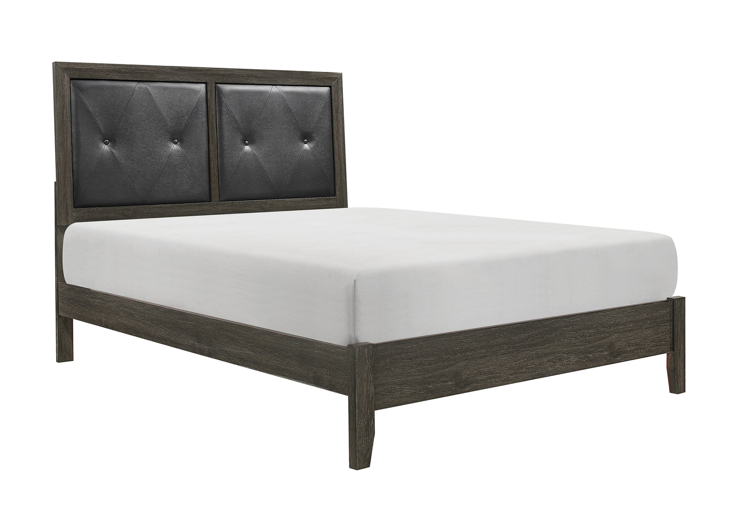Edina Queen Bed DARK GREY