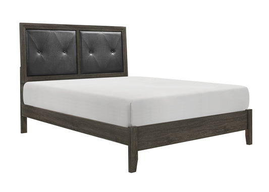 Edina Queen Bed DARK GREY