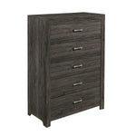 Edina 5 Drawer Chest DARK GREY
