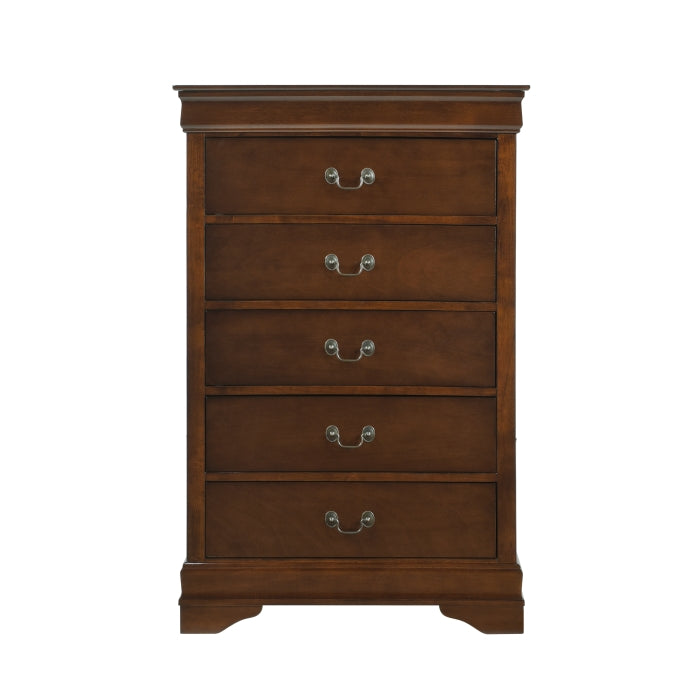 Mayville 5 Drawer Chest BROWN CHERRY
