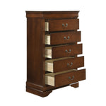 Mayville 5 Drawer Chest BROWN CHERRY