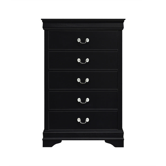 Mayville 5 Drawer Chest BLACK