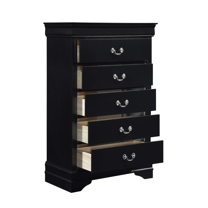 Mayville 5 Drawer Chest BLACK