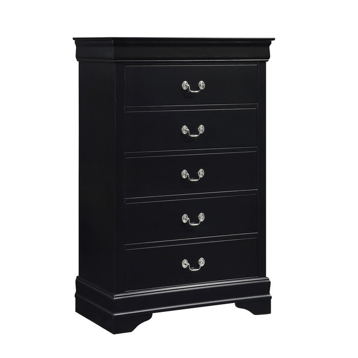 Mayville 5 Drawer Chest BLACK