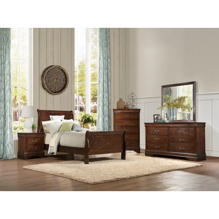 Mayville Twin Sleigh Bed CHERRY