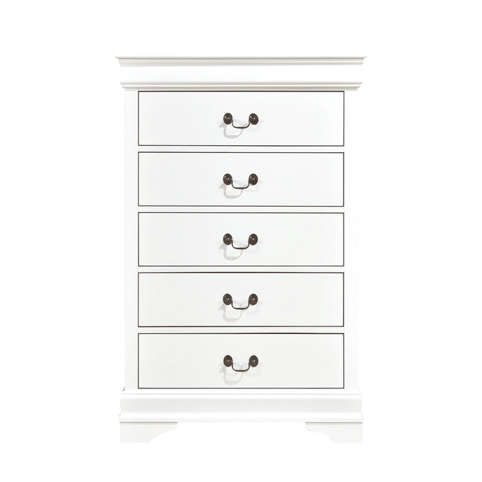 Mayville 5 Drawer Chest WHITE