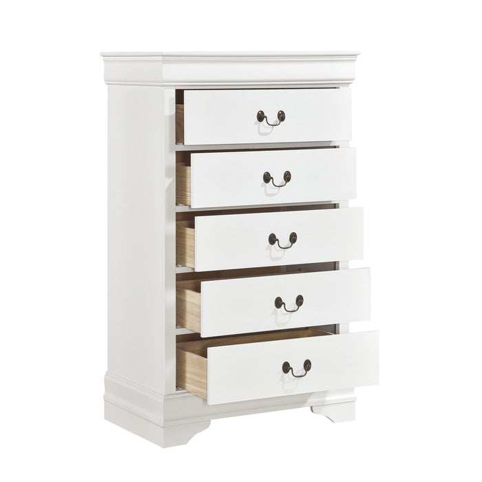 Mayville 5 Drawer Chest WHITE