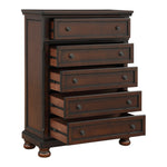Cumberland 5 Drawer Chest BROWN CHERRY