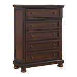 Cumberland 5 Drawer Chest BROWN CHERRY