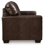 Santorine Leather Loveseat DARK BROWN