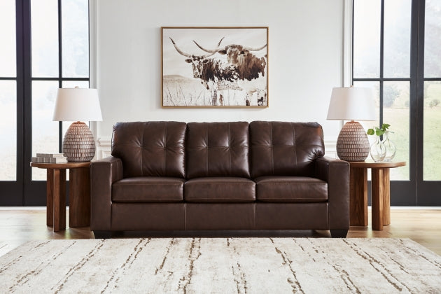 Santorine Queen Leather Sofa Sleeper DARK BROWN