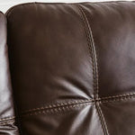 Santorine Leather Loveseat DARK BROWN