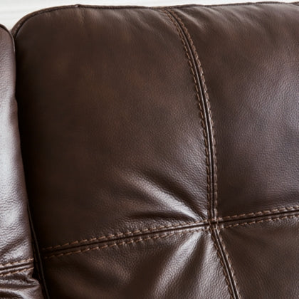 Santorine Queen Leather Sofa Sleeper DARK BROWN