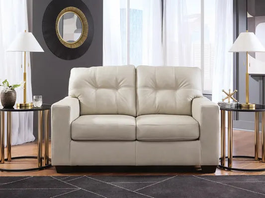 Santorine Leather Loveseat BONE