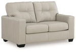 Santorine Leather Loveseat BONE