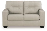 Santorine Leather Loveseat BONE