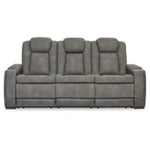 Next-Gen Durapella PWR REC Sofa with ADJ Headrest SLATE