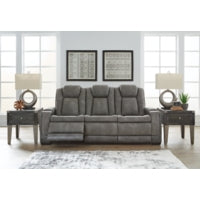 Next-Gen Durapella PWR REC Sofa with ADJ Headrest SLATE