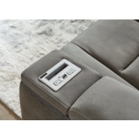 Next-Gen Durapella PWR REC Sofa with ADJ Headrest SLATE