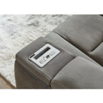 Next-Gen Durapella PWR REC Sofa with ADJ Headrest SLATE